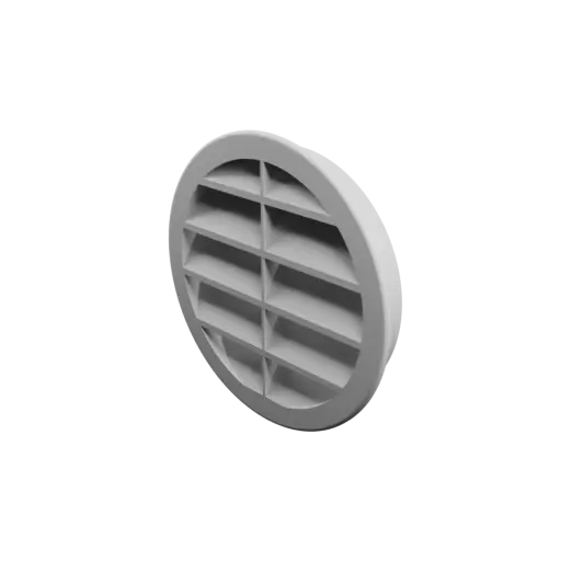 Round air vent STL 3D file ∅ 135 mm, slat angle: 60° with central reinforcement