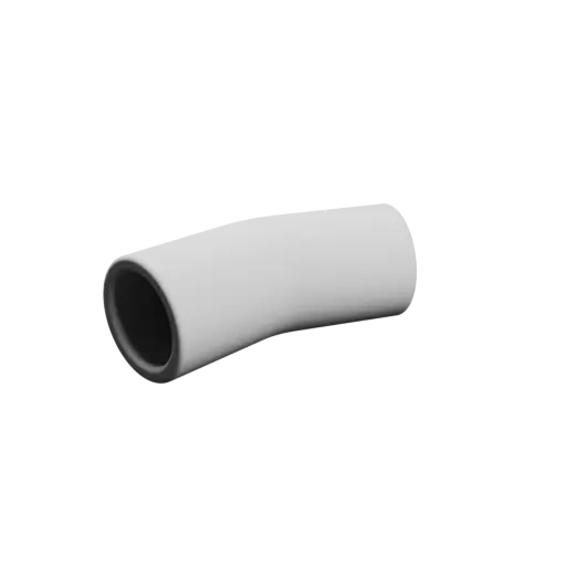 Pipe elbow STL file 26° ⌀OD: 4 mm ⌀ID: 3 mm thickness: 0.5 mm