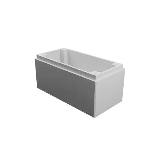 Enclosure with screw-mounted lid STL file: 100×50×50 mm