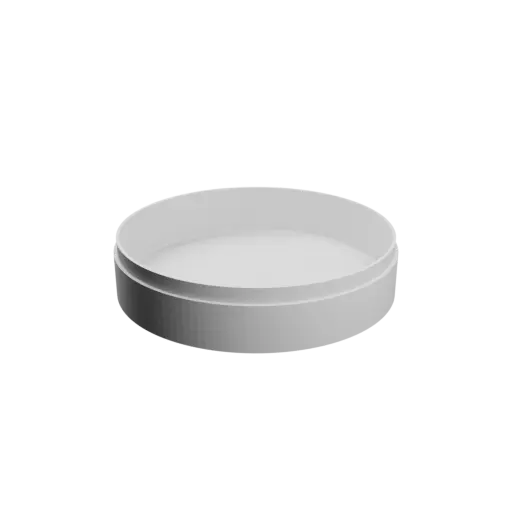 Round box with lid STL 3D file ⌀ 94 mm - Height: 22 mm, Shell: 2 mm