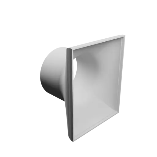 Round-to-Rectangular Tube Adapter STL file ⌀95 mm to 120×148.5 mm, thickness 2 mm