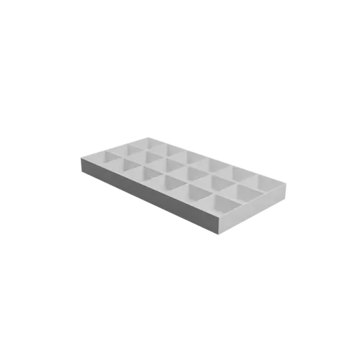 Multi-compartment box STL file: 18 compartments of 100×100×50 mm