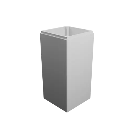 Enclosure with screw-mounted lid STL file: 86×86×179 mm