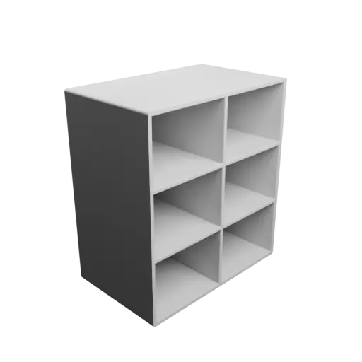 Small parts organizer with 6 drawers 61×45×80 mm STL file, thickness: 3 mm