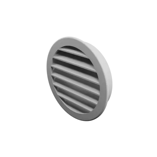 Round air vent STL 3D file ∅ 115 mm, slat angle: 45°