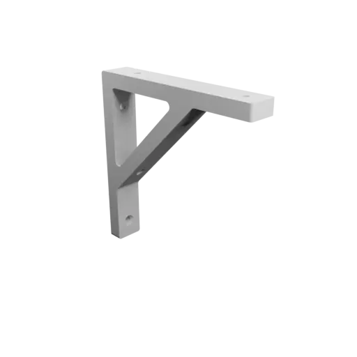 Angle bracket 150×150 mm STL 3D file, thickness 12 mm, hole diameter 6 mm