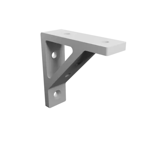 Corner bracket 100×100 mm STL 3D file, thickness 8 mm, hole diameter 8 mm