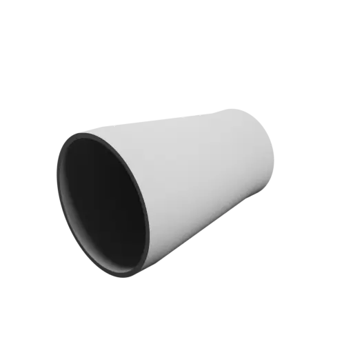 Tube adapter STL file ⌀ 83–63 mm (Length: 120 mm)