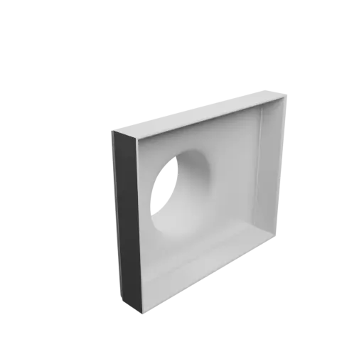 Round-to-Rectangular Tube Adapter STL file ⌀101.6 mm to 210.5×170.5 mm, thickness 3 mm + offset