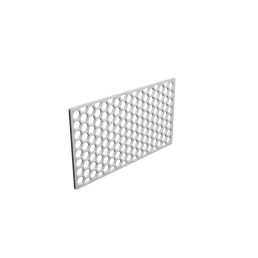 Protective grid STL 3D file, 110x62mm, mesh: 6mm