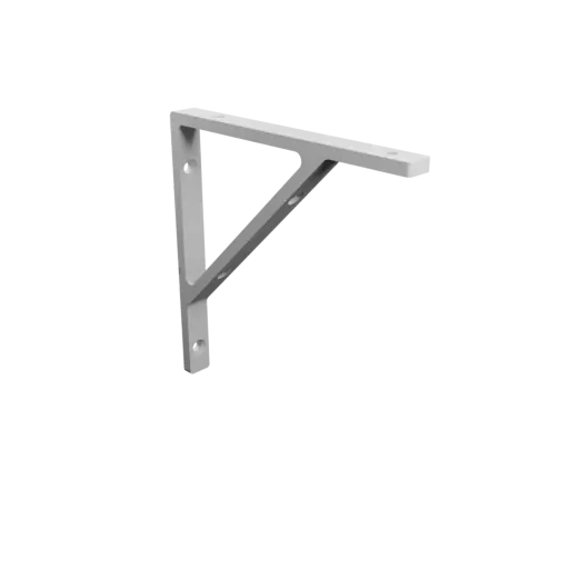 Right-angle bracket 150×150 mm STL 3D file, thickness 6 mm, hole diameter 6 mm