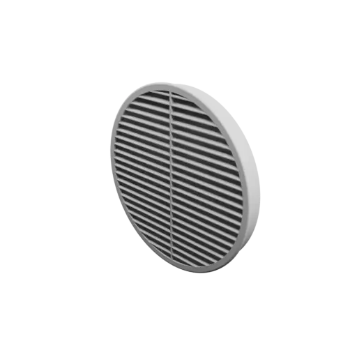 Round air vent STL file ∅ 210 mm, slat angle: 30° with central reinforcement