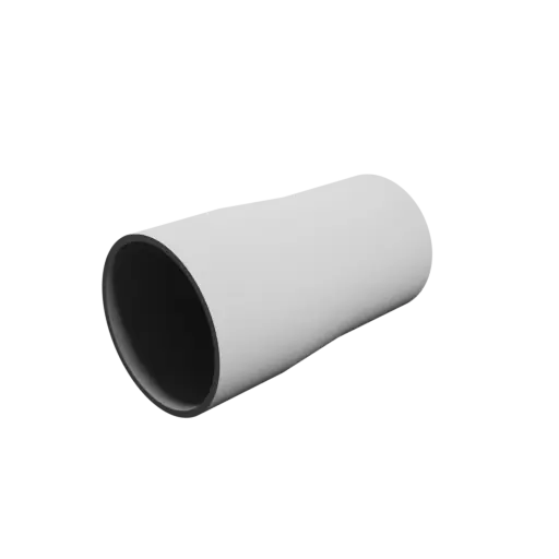 Tube adapter STL 3D file ⌀ 50–46 mm (Length: 90 mm)