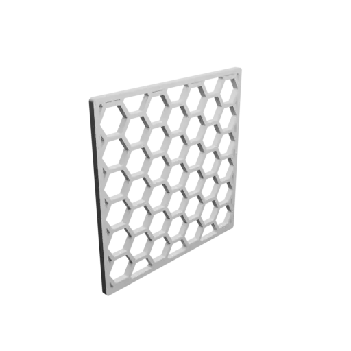 Protective grid STL 3D file, 60x60mm, mesh: 8mm