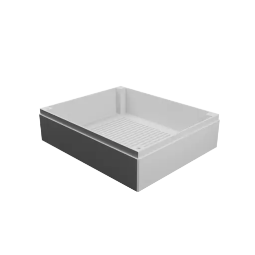 Enclosure with screw-mounted lid STL 3D file: 120×100×35 mm (with ventilation on the lid and under the enclosure)