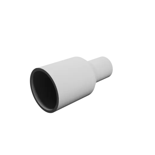 Tubing adapter STL 3D file ⌀ 32–19 mm (Length: 65 mm)