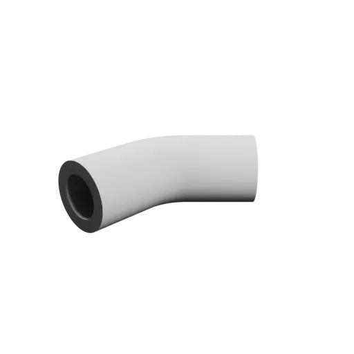 Tube elbow STL file 45° ⌀OD: 40 mm ⌀ID: 25 mm thickness: 7.5 mm